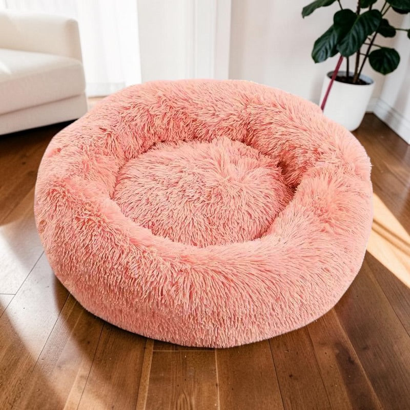 Calming Round Dog Bed | Cosy Nest for Curled-Up Sleepers