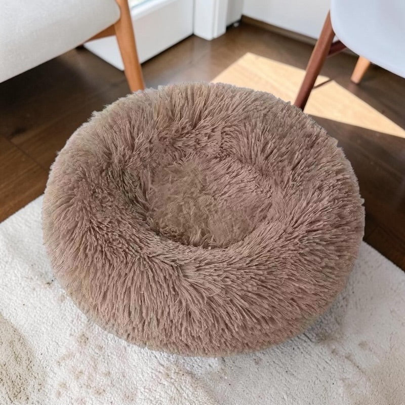 Calming Round Dog Bed | Cosy Nest for Curled-Up Sleepers