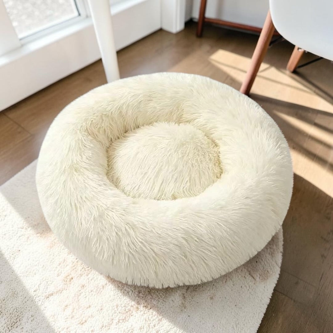 Calming Round Dog Bed | Cosy Nest for Curled-Up Sleepers