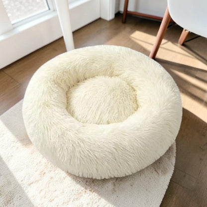 Calming Round Dog Bed | Cosy Nest for Curled-Up Sleepers