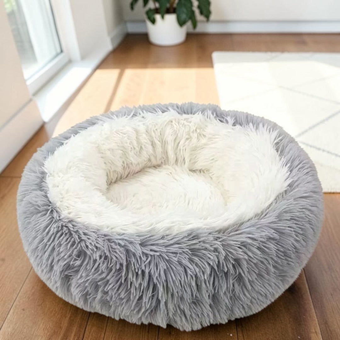 Calming Round Dog Bed | Cosy Nest for Curled-Up Sleepers