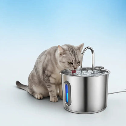 Ripple™ Stainless Steel Pet Fountain – Cleaner Water, Healthier Pets