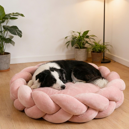 Braided Round Dog Bed | Cosy Woven Nest