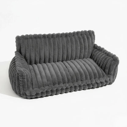 Orthopaedic Dog Fluffy Sofa Bed | Raised Headrest, Memory Foam