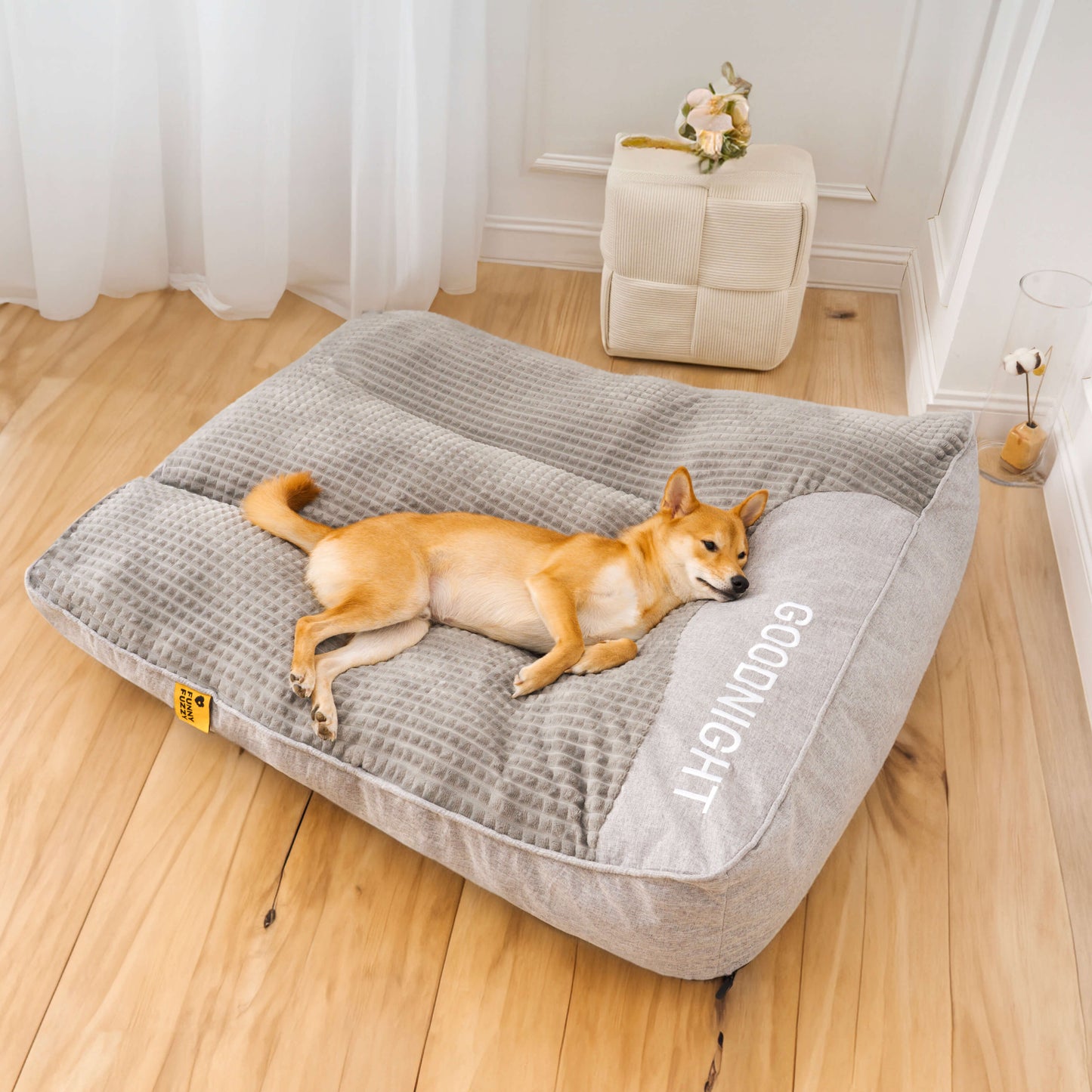 Thick Scratch-resistant, Orthopaedic Cushion Bed, Washable Cover for Large Dogs