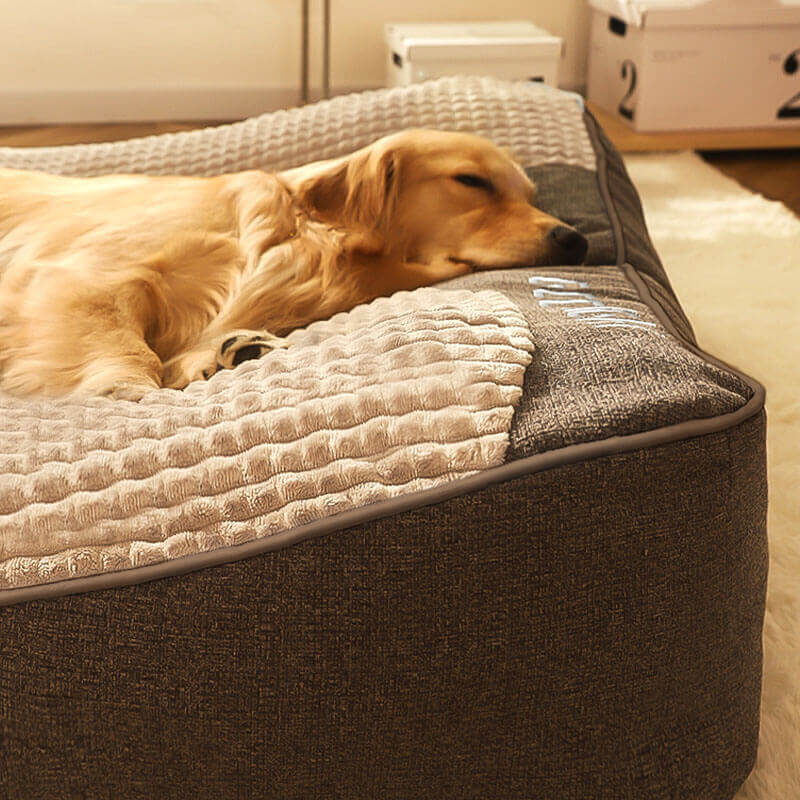 Thick Scratch-resistant, Orthopaedic Cushion Bed, Washable Cover for Large Dogs