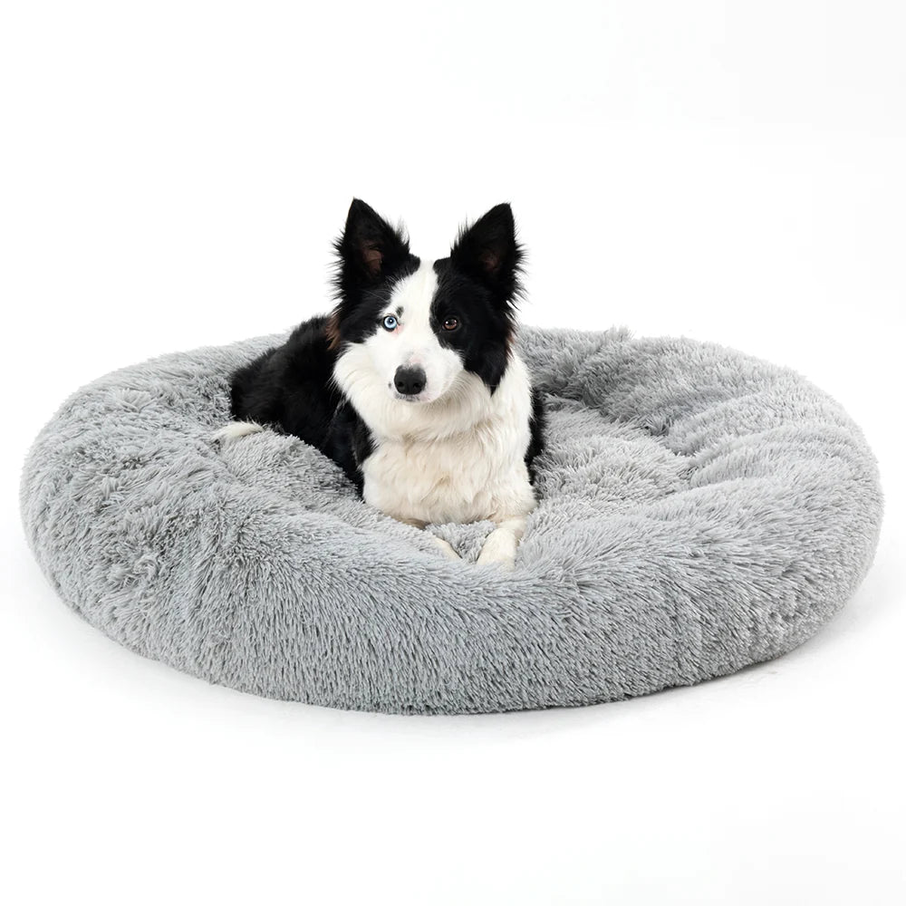 Calming Round Dog Bed | Cosy Nest for Curled-Up Sleepers