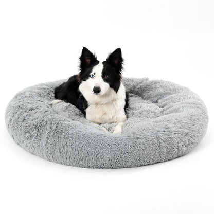 Calming Round Dog Bed | Cosy Nest for Curled-Up Sleepers