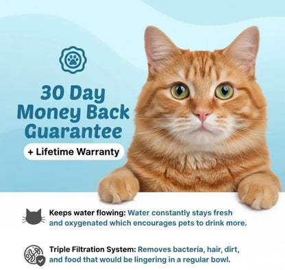 Ripple™ Stainless Steel Pet Fountain – Cleaner Water, Healthier Pets