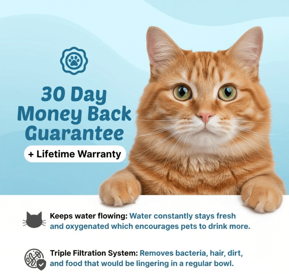 Ripple™ Stainless Steel Pet Fountain – Cleaner Water, Healthier Pets