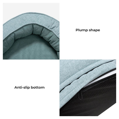 Oval Washable Orthopaedic Dog Bed | Bolster Sides & Waterproof Liner