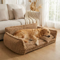 Orthopaedic Dog Fluffy Sofa Bed | Raised Headrest, Memory Foam