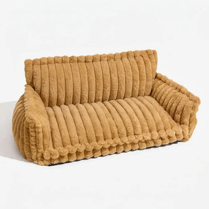 Orthopaedic Dog Fluffy Sofa Bed | Raised Headrest, Memory Foam