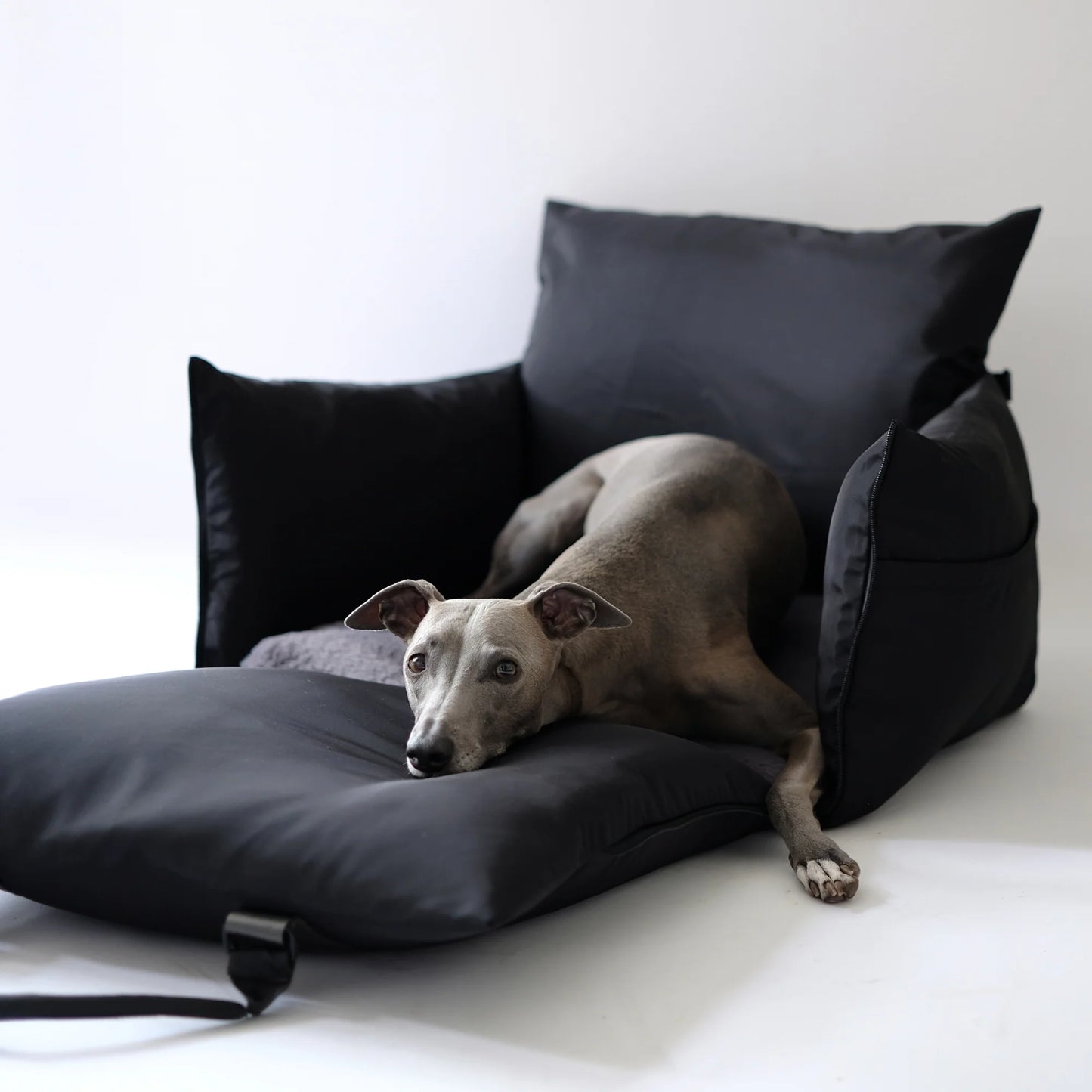 Premium Faux Leather Dog Car Seat Booster Bed - Daily Flow