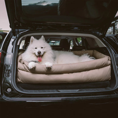 Premium Faux Leather Dog Car Seat Booster Bed - Daily Flow