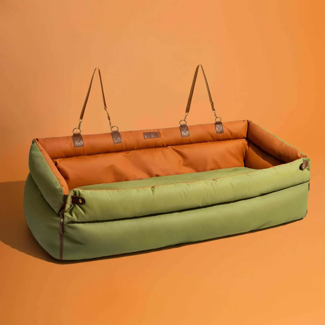Premium Faux Leather Dog Car Seat Booster Bed - Daily Flow