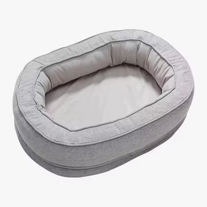 Oval Washable Orthopaedic Dog Bed | Bolster Sides & Waterproof Liner