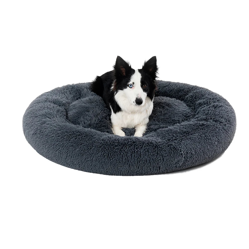 Calming Round Dog Bed | Cosy Nest for Curled-Up Sleepers