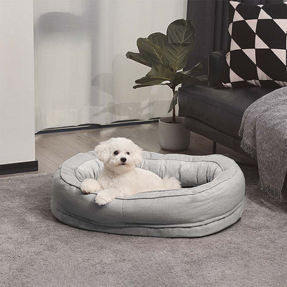 Oval Washable Orthopaedic Dog Bed | Bolster Sides & Waterproof Liner