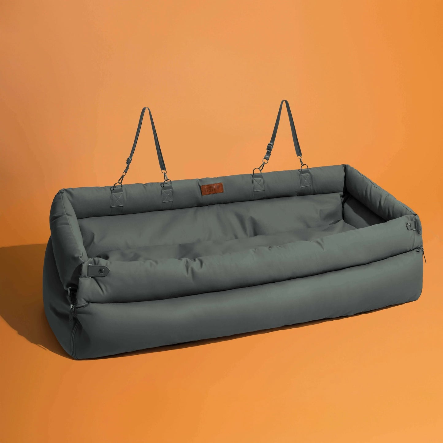 Premium Faux Leather Dog Car Seat Booster Bed - Daily Flow