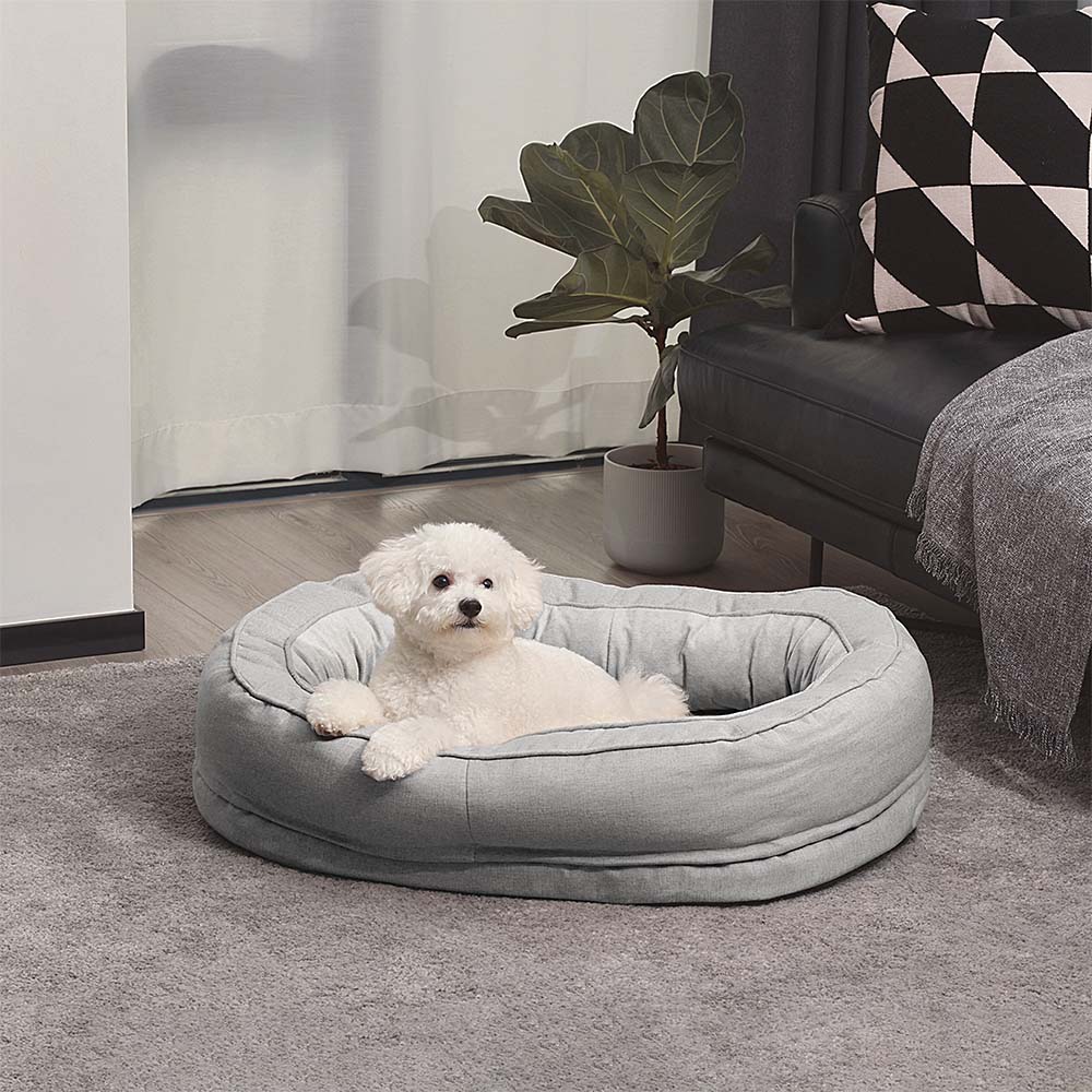 Oval Washable Orthopaedic Dog Bed | Bolster Sides & Waterproof Liner