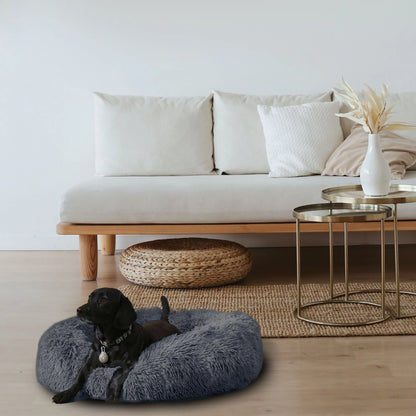 Calming Round Dog Bed | Cosy Nest for Curled-Up Sleepers