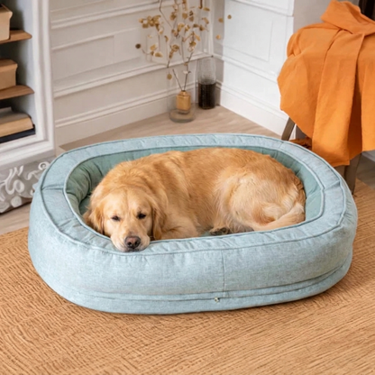 Oval Washable Orthopaedic Dog Bed | Bolster Sides & Waterproof Liner