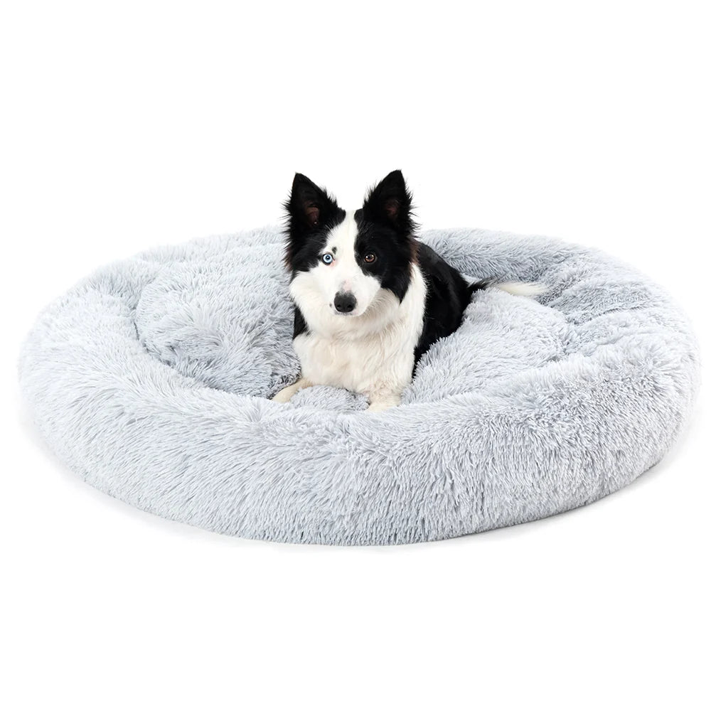 Calming Round Dog Bed | Cosy Nest for Curled-Up Sleepers