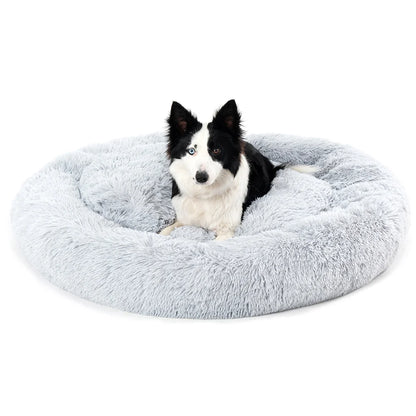 Calming Round Dog Bed | Cosy Nest for Curled-Up Sleepers