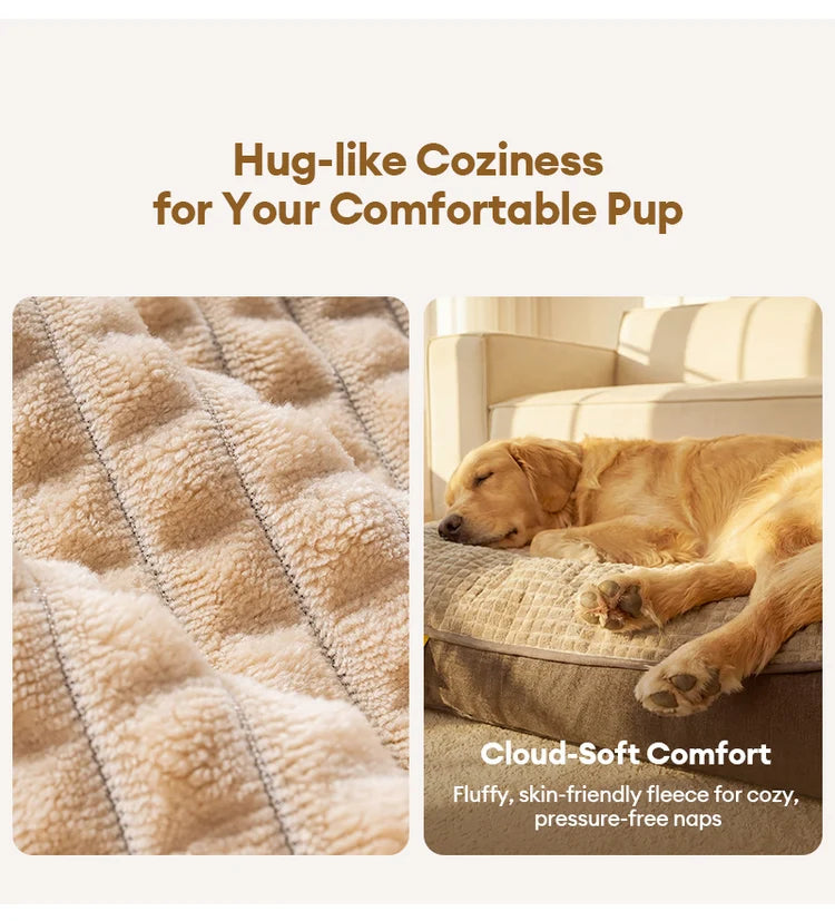 Thick Scratch-resistant, Orthopaedic Cushion Bed, Washable Cover for Large Dogs
