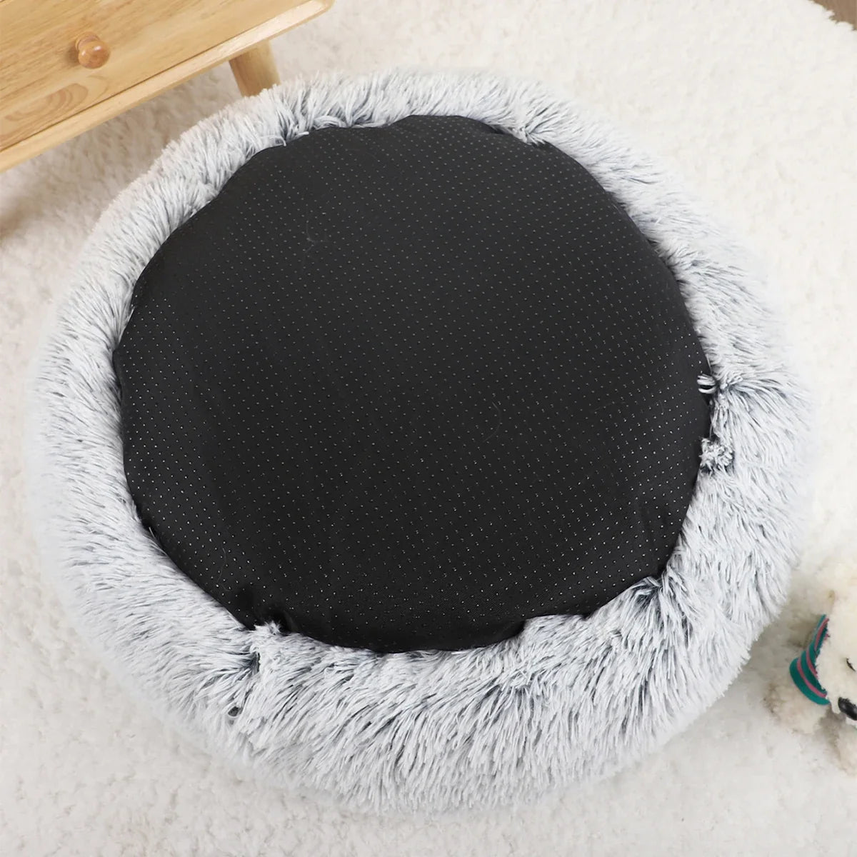 Calming Round Dog Bed | Cosy Nest for Curled-Up Sleepers