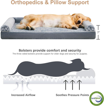 XL Orthopaedic Dog Bed | Sofa-Style, Waterproof, For Large & Giant Breeds