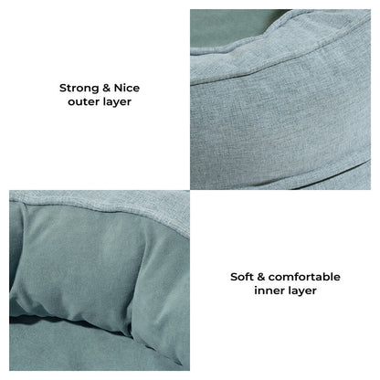 Oval Washable Orthopaedic Dog Bed | Bolster Sides & Waterproof Liner