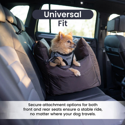 Premium Faux Leather Dog Car Seat Booster Bed - Daily Flow