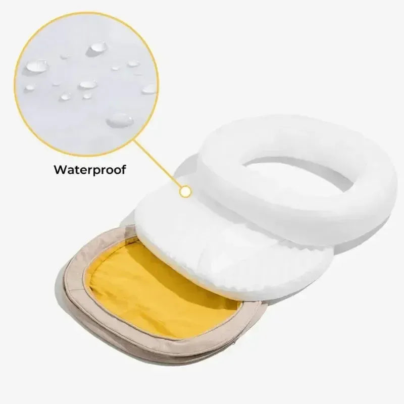 Oval Washable Orthopaedic Dog Bed | Bolster Sides & Waterproof Liner