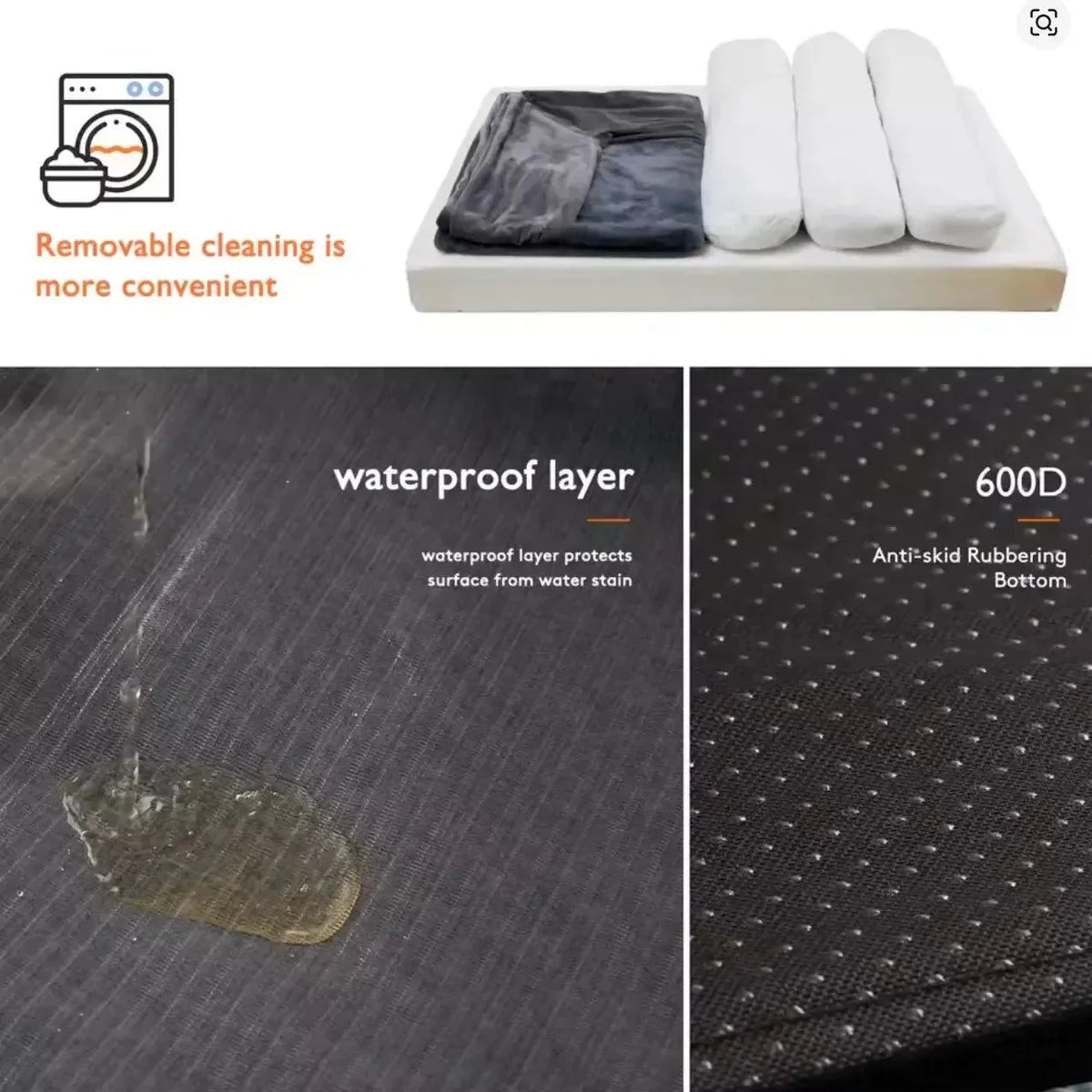 XL Orthopaedic Dog Bed | Sofa-Style, Waterproof, For Large & Giant Breeds