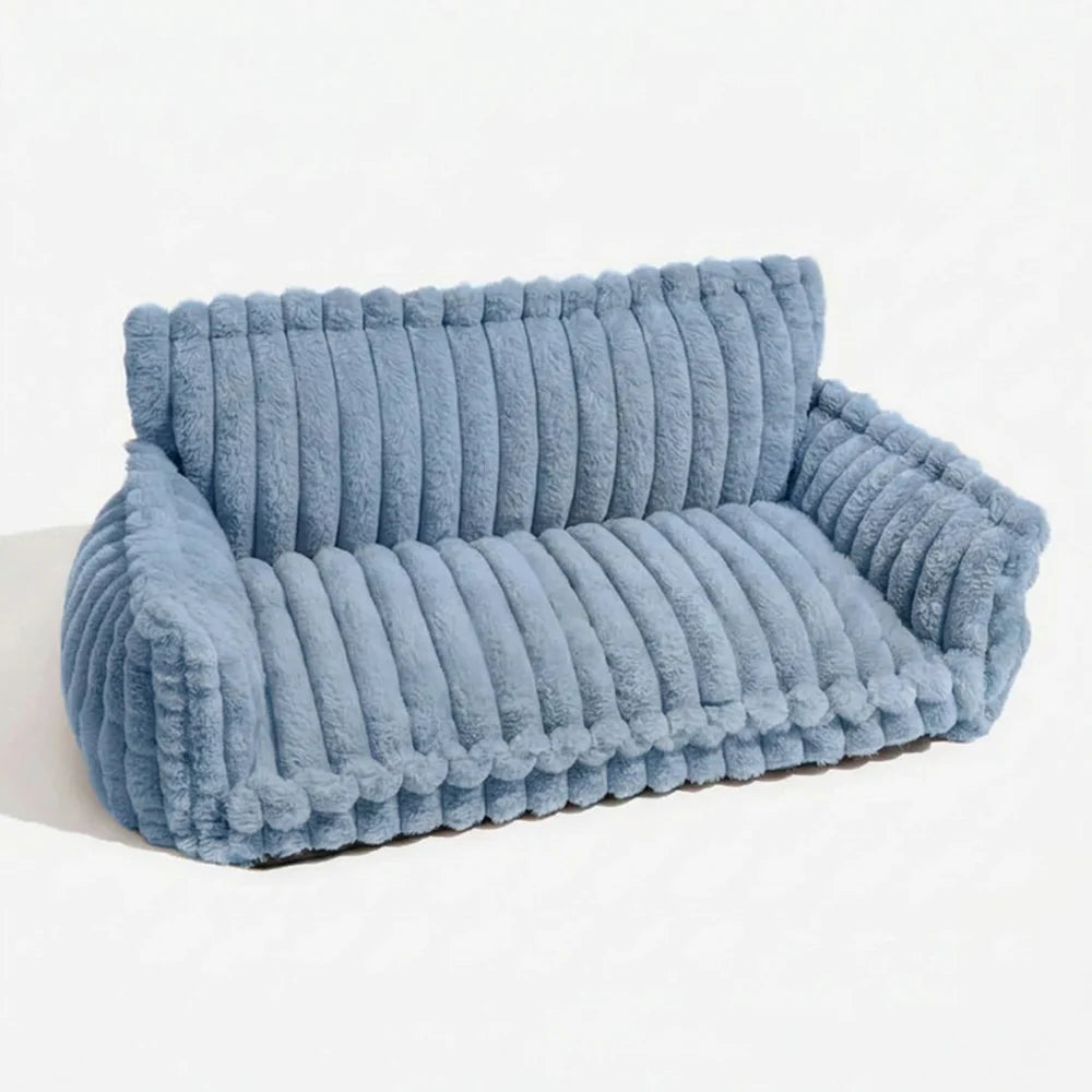 Orthopaedic Dog Fluffy Sofa Bed | Raised Headrest, Memory Foam