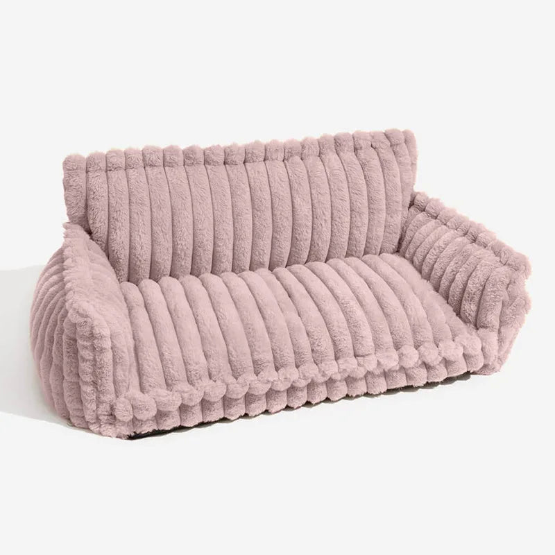 Orthopaedic Dog Fluffy Sofa Bed | Raised Headrest, Memory Foam