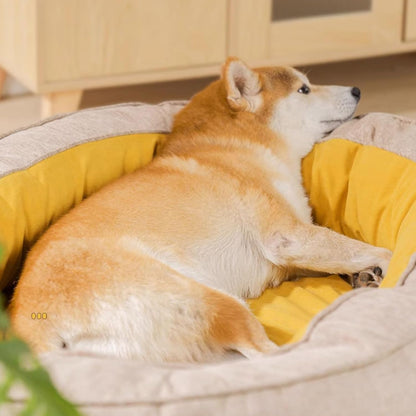 Oval Washable Orthopaedic Dog Bed | Bolster Sides & Waterproof Liner